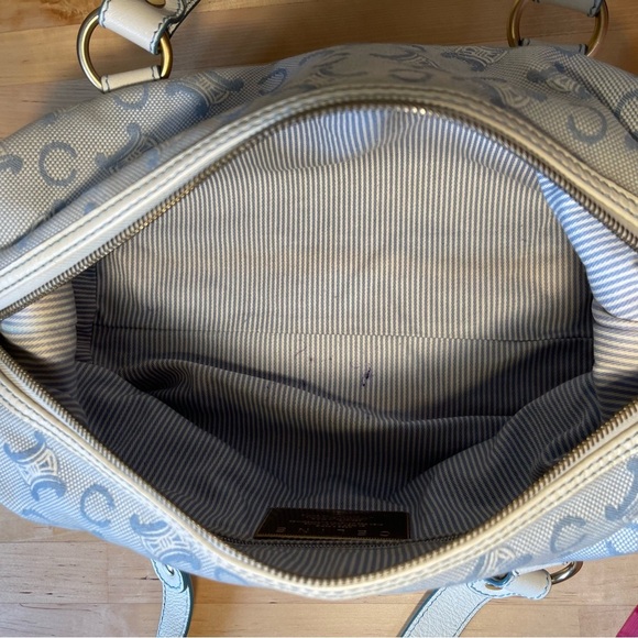 Celine Macadam Pattern Shoulder Bag  Vintage Blue CY 00/44 - Picture 8 of 16